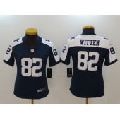 Women Nike Dallas Cowboys #82 Jason Witten Navy Throwback Vapor Untouchable Limited NFL Jersey