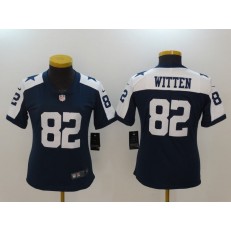 Women Nike Dallas Cowboys #82 Jason Witten Navy Throwback Vapor Untouchable Limited NFL Jersey