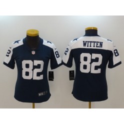 Women Nike Dallas Cowboys #82 Jason Witten Navy Throwback Vapor Untouchable Limited NFL Jersey