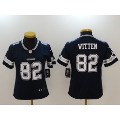 Women Nike Dallas Cowboys #82 Jason Witten Navy Vapor Untouchable Women Limited Jersey