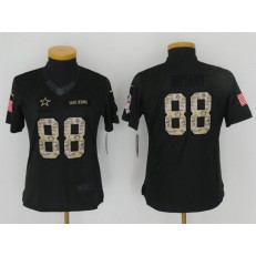 Women Nike Dallas Cowboys #88 Dez Bryant Anthracite Salute to Service NFL Jersey
