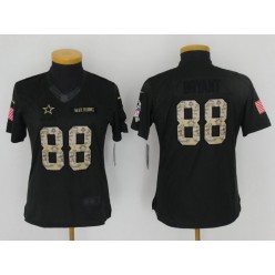 Women Nike Dallas Cowboys #88 Dez Bryant Anthracite Salute to Service NFL Jersey