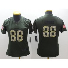 Women Nike Dallas Cowboys #88 Dez Bryant Green Salute to Service Limited NFL Jersey