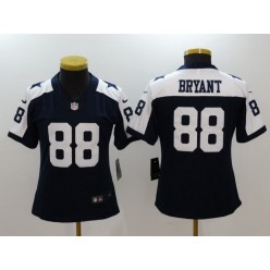Women Nike Dallas Cowboys #88 Dez Bryant Navy Throwback Vapor Untouchable Limited NFL Jersey
