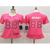 Women Nike Dallas Cowboys #88 Dez Bryant Pink Stitched NFL Limited Rush Fashion Jersey