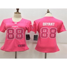 Women Nike Dallas Cowboys #88 Dez Bryant Pink Stitched NFL Limited Rush Fashion Jersey