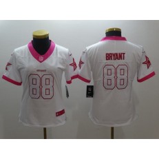 Women Nike Dallas Cowboys #88 Dez Bryant White Limited Pink NFL Jersey
