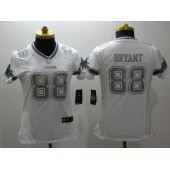Women Nike Dallas Cowboys #88 Dez Bryant White Platinum NFL Jersey
