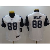 Women Nike Dallas Cowboys #88 Dez Bryant White Stitched NFL Elite Color Rush Jersey