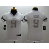 Women Nike Dallas Cowboys #9 Tony Romo White Platinum NFL Jersey