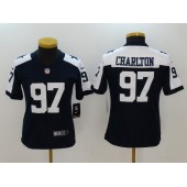 Women Nike Dallas Cowboys #97 Taco Charlton Navy Throwback Vapor Untouchable Limited NFL Jersey