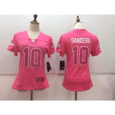 Women Nike Denver Broncos #10 Emmanuel Sanders Pink Stitched NFL Limited Rush Fashion Jersey