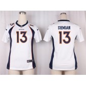 Women Nike Denver Broncos #13 Trevor Siemian Game White NFL Jersey