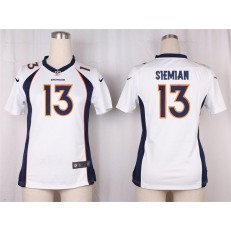 Women Nike Denver Broncos #13 Trevor Siemian Game White NFL Jersey