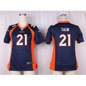 Women Nike Denver Broncos #21 Aqib Talib Game Navy Blue Alternate NFL Jersey