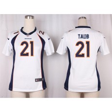 Women Nike Denver Broncos #21 Aqib Talib Game White NFL Jersey
