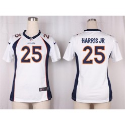 Women Nike Denver Broncos #25 Chris Harris Jr Game White NFL Jersey