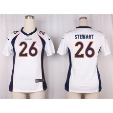 Women Nike Denver Broncos #26 Darian Stewart Game White NFL Jersey