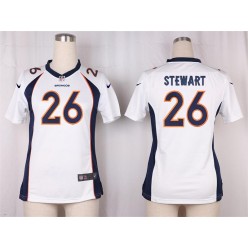 Women Nike Denver Broncos #26 Darian Stewart Game White NFL Jersey