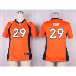 Women Nike Denver Broncos #29 Bradley Roby Game Orange Team Color NFL Jersey