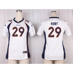Women Nike Denver Broncos #29 Bradley Roby Game White NFL Jersey