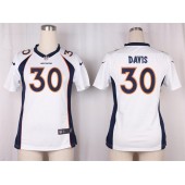 Women Nike Denver Broncos #30 Terrell Davis Game White NFL Jersey