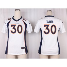 Women Nike Denver Broncos #30 Terrell Davis Game White NFL Jersey