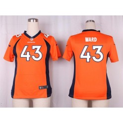 Women Nike Denver Broncos #43 T.J. Ward Game Orange Team Color NFL Jersey