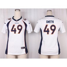 Women Nike Denver Broncos #49 Dennis Smith Game White NFL Jersey
