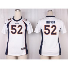 Women Nike Denver Broncos #52 Adam Nelson Game White NFL Jersey