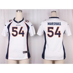 Women Nike Denver Broncos #54 Brandon Marshall Game White NFL Jersey