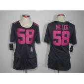 Women Nike Denver Broncos #58 Von Miller Breast Cancer Awareness Gray NFL Jersey