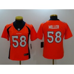 Women Nike Denver Broncos #58 Von Miller Orange 2017 Vapor Untouchable Limited Stitched NFL Jersey