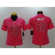 Women Nike Denver Broncos #58 Von Miller Pink NFL Limited  Jersey