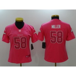 Women Nike Denver Broncos #58 Von Miller Pink NFL Limited  Jersey