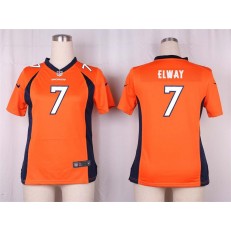 Women Nike Denver Broncos #7 John Elway Game Orange Team Color NFL Jersey