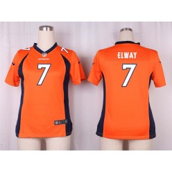 Women Nike Denver Broncos #7 John Elway Game Orange Team Color NFL Jersey