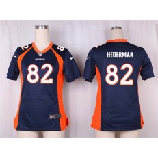Women Nike Denver Broncos #82 Jeff Heuerman Game Navy Blue Alternate NFL Jersey