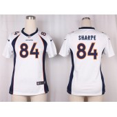 Women Nike Denver Broncos #84 Shannon Sharpe Game White NFL Jersey