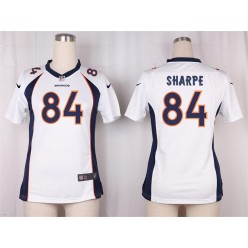 Women Nike Denver Broncos #84 Shannon Sharpe Game White NFL Jersey
