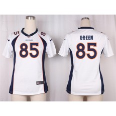 Women Nike Denver Broncos #85 Virgil Green Game White NFL Jersey