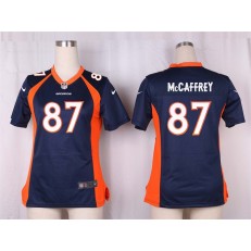 Women Nike Denver Broncos #87 McCaffrey Game Navy Blue Alternate NFL Jersey