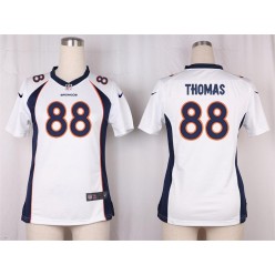 Women Nike Denver Broncos #88 Demaryius Thomas Game White NFL Jersey