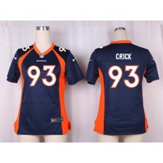 Women Nike Denver Broncos #93 Jared Crick Game Navy Blue Alternate NFL Jersey