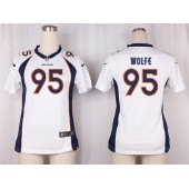 Women Nike Denver Broncos #95 Derek Wolfe Game White NFL Jersey