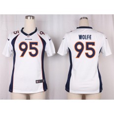 Women Nike Denver Broncos #95 Derek Wolfe Game White NFL Jersey