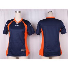 Women Nike Denver Broncos Blank Game Navy Blue Alternate NFL Jersey