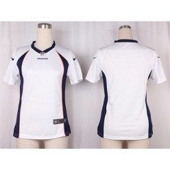Women Nike Denver Broncos Blank Game White NFL Jersey