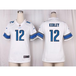 Women Nike Detroit Lions #12 Kerley Game White NFL Jersey