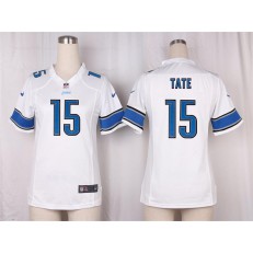 Women Nike Detroit Lions #15 Golden Tate III Game White NFL Jersey